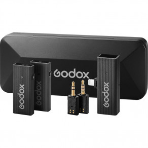 Мікрофонна радіосистема Godox MoveLink Mini LT для камер та iOS пристроїв (приймач + 2 мікрофони)