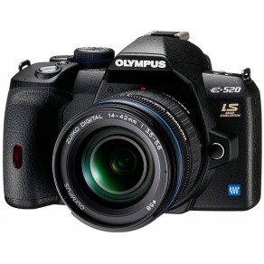 Фотоаппарат Olympus E-520 Double Tele Zoom Kit black (70-300)