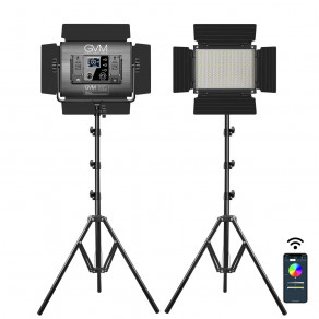 Набор видеосвета GVM 880RS LED 3200-5600K RGB на 2 осветителя