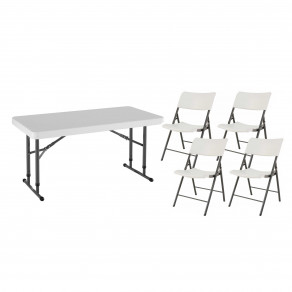 Набор складной мебели LIFETIME (стол с регулировкой по высоте 80160 и 4 стула 80191)