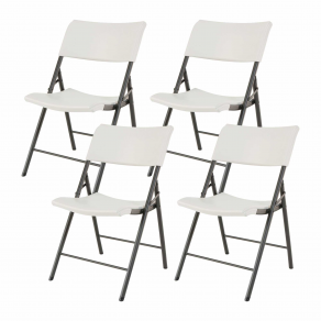 Комплект складных легких стульев LIFETIME 80191 Белый/Серый (4 штуки)