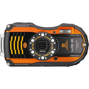 Фотоаппарат Pentax Optio WG-3 Orange Kit (карта 8 ГБ. ремешок. карабин. штатив)