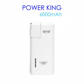 Портативный аккумулятор Wocol PowerKing 6000mAh White