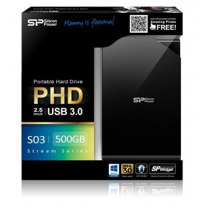 Жесткий диск Silicon Power Stream S03 500GB Black (SP500GBPHDS03S3K)