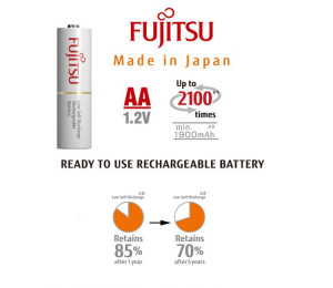 Акумуляторы пальчиковые Fujitsu AA 1900mAh NiMh 4шт