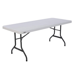 Складаний стіл LIFETIME 80367 (183 x 76 x 74 см) Білий/Сірий