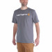 Футболка Carhartt Core Logo T-Shirt S/S - 103361 (Charcoal, XS)
