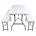 Набор складной мебели Rightmann Vista 1.8 м белый (стол + 2 скамьи)