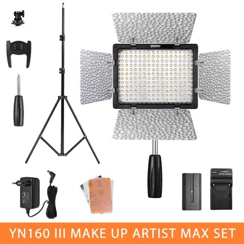 Набор света YN-160III Makeup Artist Max Set (YN-160III, стойка, аккумулятор, зарядное, питание от сети)