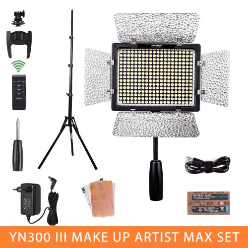 Набор света YN-300III Makeup Artist Max Set (YN-300III, стойка, аккумулятор, питание от сети)