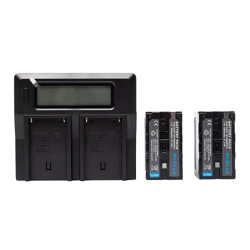Набор MyGear Dual зарядное устройство и 2 аккумулятора NP-F970, 6900mAh