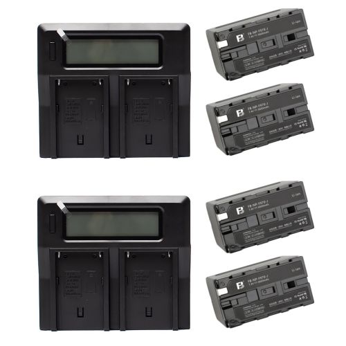 Набір FBTech Quad 6600 з 2 зарядних пристроїв та 4 акумуляторів NP-F970 (6600mAh, 48.8Wh)